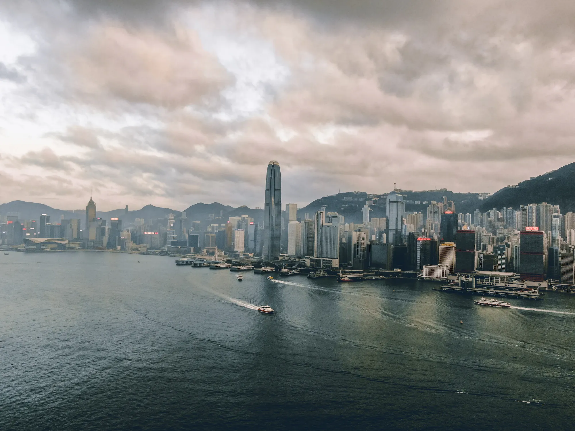 Hong Kong’s Central business district across Victoria Harbour